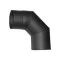 Gép. Fekete festett könyök 2 mm 120/90°