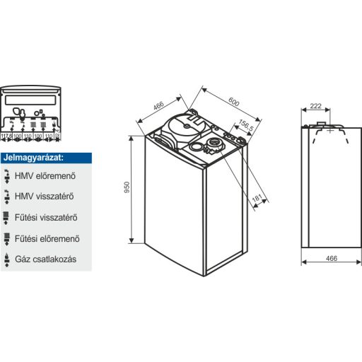 Baxi Nuvola Duo-tec+ 24 ERP kondenzációs fali gázkazán beépített HMV tárolóval