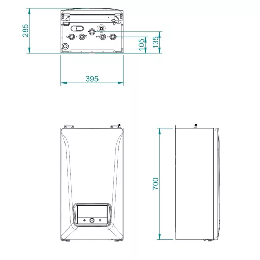 BAXI Luna Compact 20 ERP fali kondenzációs kombi gázkazán 19,6 kW / 19,6 kW (HMV