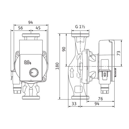 Wilo Yonos PICO1.0 25/1-6 Keringető 6/4" 180mm 4248084