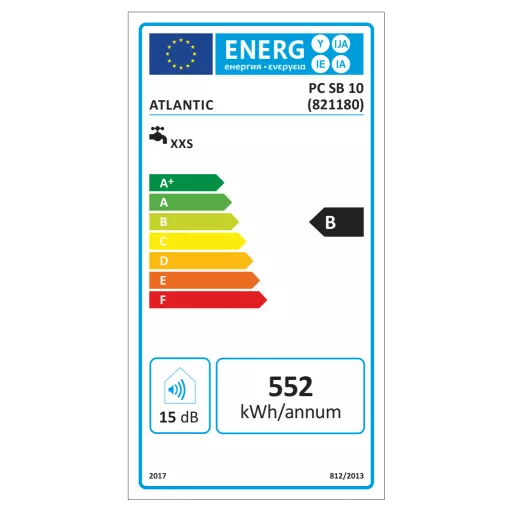 Atlantic Opro PC SB 10L alsó elhelyezésű villanybojler 821180