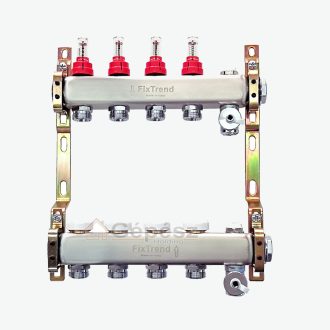   FixTrend szelepes osztó-gyűjtő 2 körös, áramlásmérővel 1"-3/4"  220ACTP2-06-02D