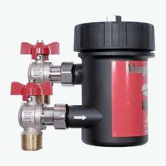   Adey MagnaClean Micro 1 Black kombinált golyóscsappal, 3/4"