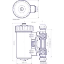 Adey MagnaClean Professional 2 kombinált mágneses/finomszűrő, 22 mm