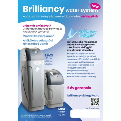 Brilliancy Basic 25-1" beépített by-passos vízlágyító