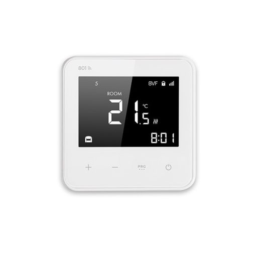 BVF 801 önálló WiFi okostermosztát Üveg előlap prémium, FEHÉR levegő+padlósz.3m