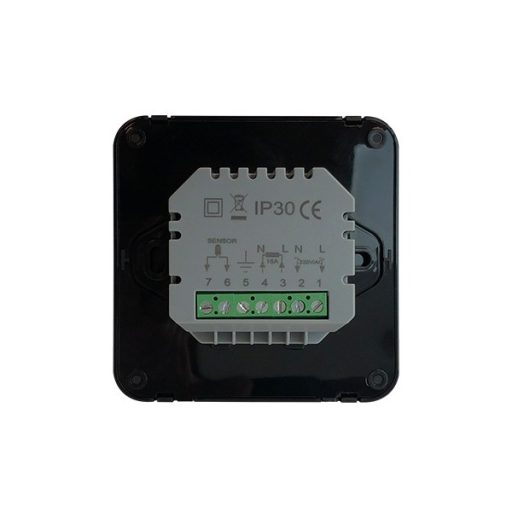 BVF 801 önálló WiFi okostermosztát Üveg előlap prémium, FEKETE levegő+padló.3m