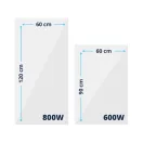BVF PG 800W Fehér üveg infrapanel 120x60x2,5 IP44 (IPNG0800WG)