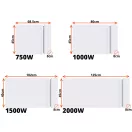 BVF Radialight KYOTO elektromos fűtőpanel - 2000W, antracit