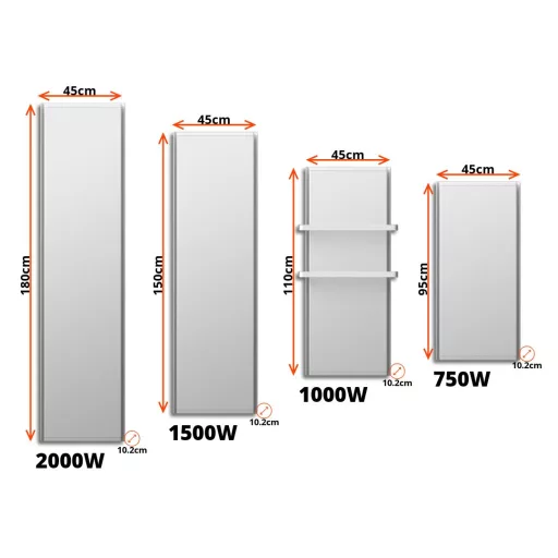 BVF Radialight ICON WI-FI elektromos fűtőpanel - 2000W; fehér