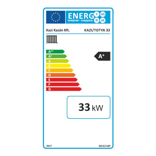 Totya kazán VR 33 kw B +hőmérő + szigetelés+ autómata hsz. vízrostélyos (Kazi)