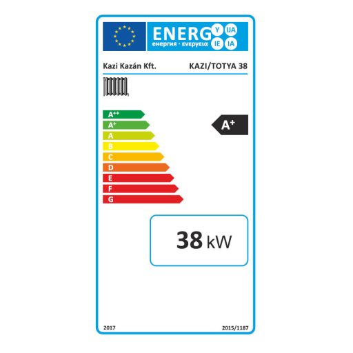 Totya kazán VR 38 kw B +hőmérő + szigetelés+ autómata hsz. vízrostélyos (Kazi)