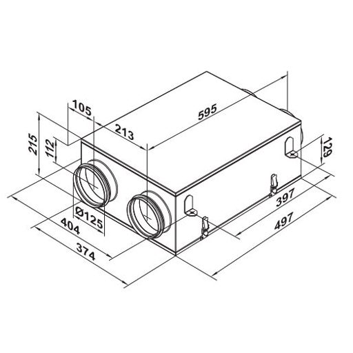 VENTS VUT 100 P MINI 5951 Hővisszanyerős légkezelő berendezés