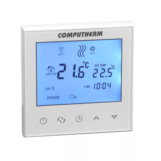 COMPUTHERM E280 Wi-Fi termosztát rad- és padlóf. rendszerek fehér üveg vezetékes