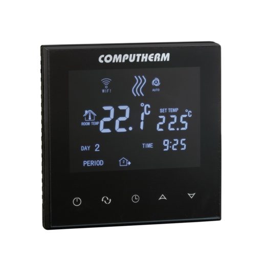 COMPUTHERM E300 Wi-Fi termosztát rad.- és padlófűtési rendszerekhez fekete üveg