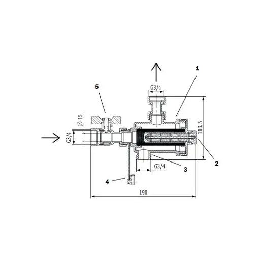 COMPUTHERM DS2-20 3/4"-os csatlakozású mágneses iszapleválasztó