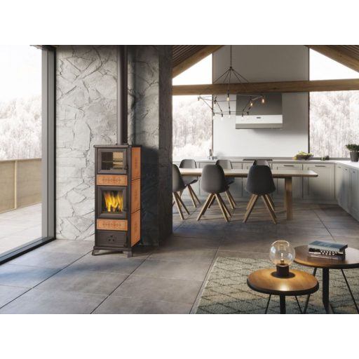 EDILKAMIN 813900 DECOR C Bőr színű Fatüzelésű Kályha