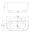 Wellis WK00123 Calabria White szabadon álló kád fehér külsővel 170x80x58