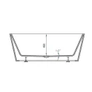 Wellis WK00123 Calabria White szabadon álló kád fehér külsővel 170x80x58