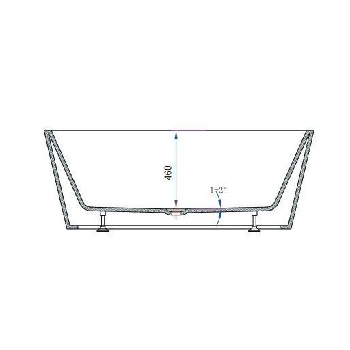 Wellis WK00123 Calabria White szabadon álló kád fehér külsővel 170x80x58