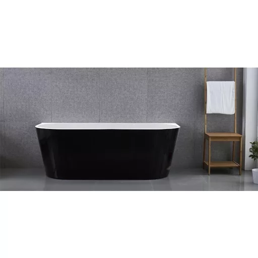 Wellis WK00138 Calabria Black szabadon álló kád fekete külsővel 170x80x58