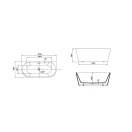 Wellis WK00138 Calabria Black szabadon álló kád fekete külsővel 170x80x58