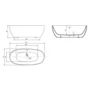 Wellis WK00132 Oval 150 szabadon álló kád 150x75x58