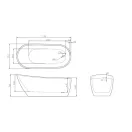 Wellis WK00131 Sierra szabadon álló kád 173x77,5x71