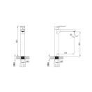 Wellis ACS0208 Asti mosdó magas csaptelep 29,7