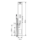 Wellis WZ00089 Bonita termosztátos zuhanypanel 24x50x165