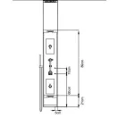 Wellis WZ00087 Glam termosztátos zuhanypanel 20x45x160