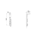 Wellis WZ00086 Mariner Silver termosztátos zuhanypanel 19x50x160