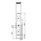 Wellis WZ00090 Mona termosztátos zuhanypanel 22x45x160