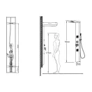 Wellis WZ00088 Paloma sarok zuhanypanel 21x55x140