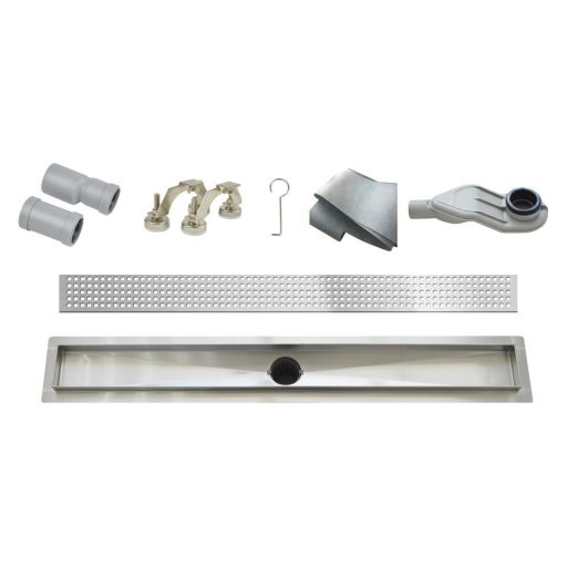 Wellis WE00089 W-Drain Square 80 zuhanyfolyóka 80x7x9,5-11