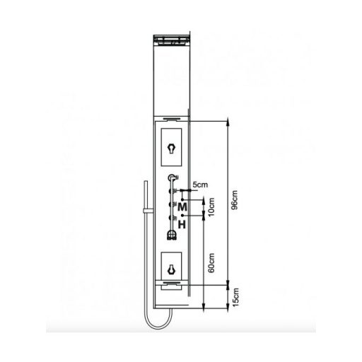 Wellis WZ00102 Mariner B. Matt termosztátos zuhanypanel