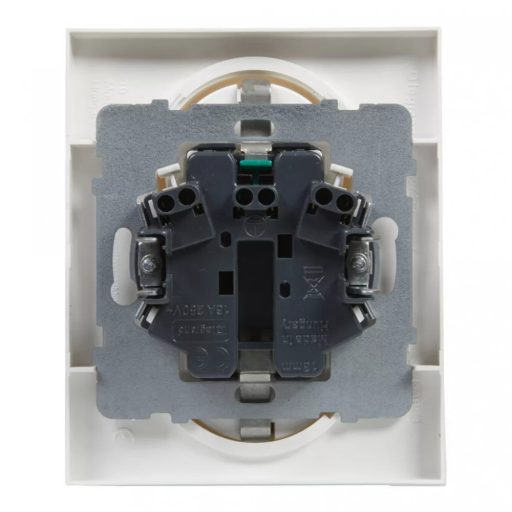 Legrand 721126 Suno 2x2P+F csatlakozóaljzat kerettel (rugós), biztonsági zsaluva