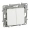 Legrand 764502 Niloé kettős váltókapcsoló, fehér