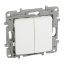 Legrand 764502 Niloé kettős váltókapcsoló, fehér