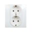 Legrand 764544 Niloé 2×2P+F csatlakozóaljzat biztonsági zsaluval (csavaros), feh