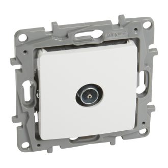   Legrand 764551 Niloé TV csillagpontos aljzat, 9,5 (apa), végzáró (1 dB), fehér
