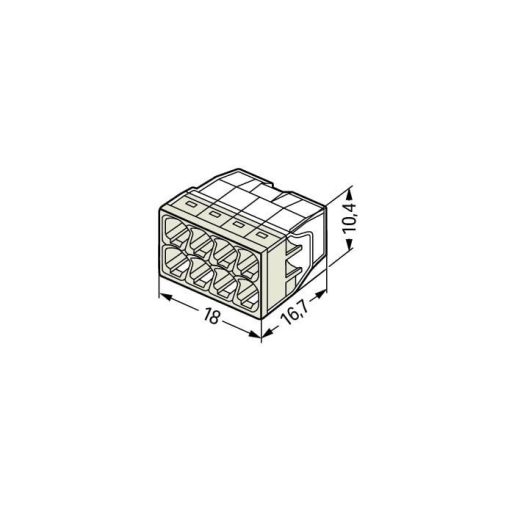 WAGO 2273-208 8X2,5 FEHÉR