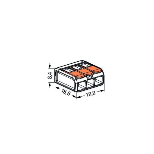 WAGO 221-413 AWG 2412 3X0.2-4MM2 50db/cs