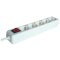 Tracon HK5 Hordozható elosztósáv kapcsolóval, normál, fehér 5×SCHUKO, 1,5m