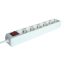 Tracon HK6 Hordozható elosztósáv kapcsolóval, normál, fehér 6×SCHUKO, 1,5m