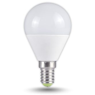   TRACON LMG455W Gömb búrájú LED fényforrás 230VAC, 5 W, 2700 K, E14, 380 lm, 200°