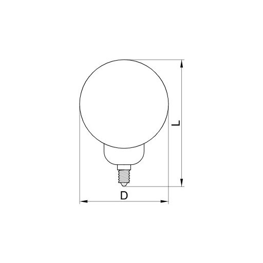TRACON LA555NW Gömb burájú LED fényforrás 230 V, 50 Hz, 5 W, 4000 K, E27, 400 lm