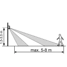 TRACON RSMDLM20 SMD fényvető mozgásérzékelővel, fekete 220-240V AC, 20W, 4000K,