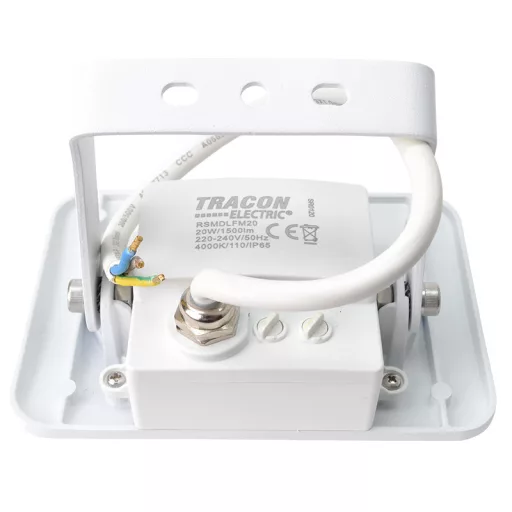 TRACON RSMDLFM20 SMD fényvető mozgásérzékelővel, fehér 20W, 4000K, IP65, 220-240