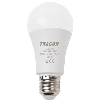   TRACON LA6015NW Gömb burájú LED fényforrás 230 V, 50 Hz, 15 W, 4000 K, E27, 1650